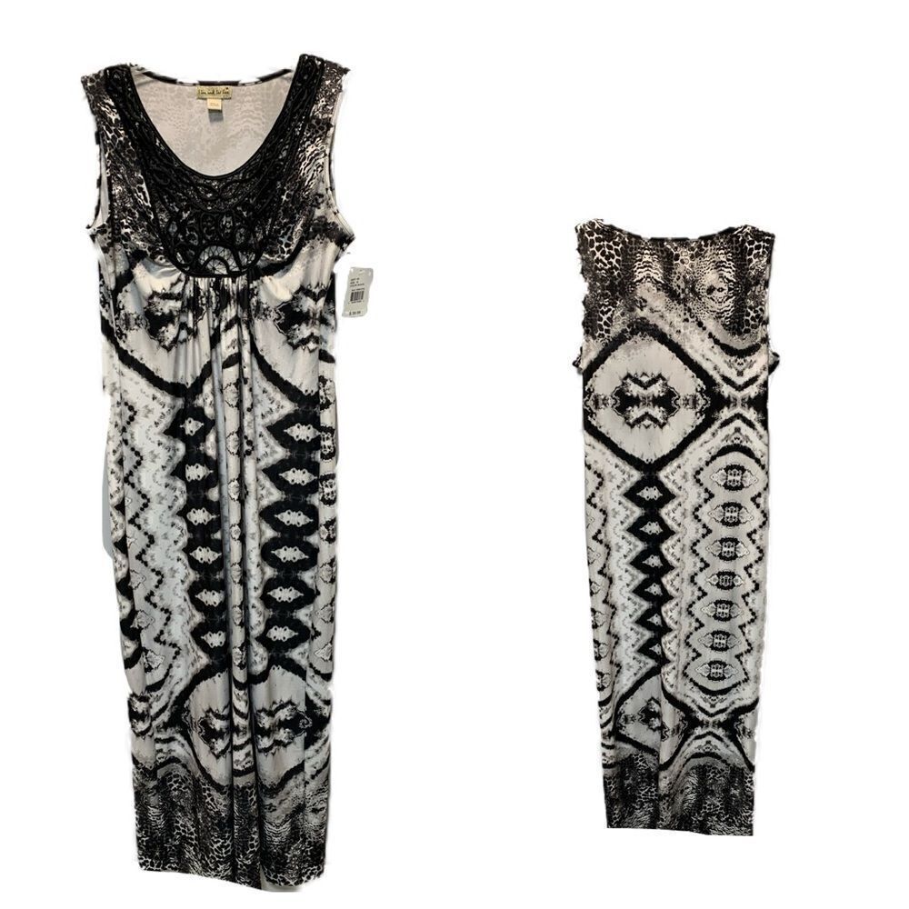 NWT LIVE AND LET LIVE BLACK/WHITE MAXI - Picture 8 of 11